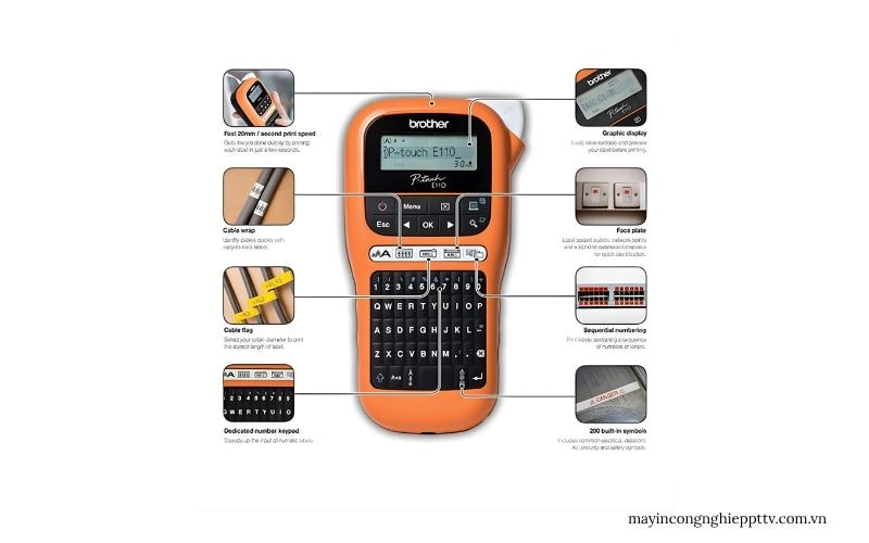 Máy in nhãn Brother PT-E110